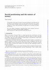 Research paper thumbnail of Social positioning and the nature of money