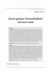 Research paper thumbnail of Essere-gettato (Geworfenheit) ed essere-nato