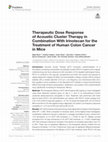 Research paper thumbnail of Therapeutic Dose Response of Acoustic Cluster Therapy in Combination With Irinotecan for the Treatment of Human Colon Cancer in Mice