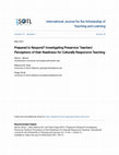 Research paper thumbnail of Prepared to Respond? Investigating Preservice Teachers’ Perceptions of their Readiness for Culturally Responsive Teaching