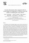 Research paper thumbnail of Acoustic thermometry data compared with two ocean models: the importance of Rossby waves and ENSO in modifying the ocean interior