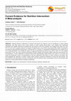 Research paper thumbnail of Current Evidence for Nutrition Intervention: A Meta-analysis