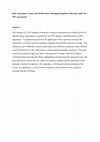 Research paper thumbnail of Risk Assessment, Science and Deliberation: Managing Regulatory Diversity under the SPS Agreement?