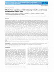 Research paper thumbnail of Effect of raw soya bean particle size on productive performance and digestion of dairy cows