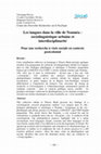 Research paper thumbnail of Les langues dans la ville de Nouméa : sociolinguistique urbaine et interdisciplinarité Pour une recherche à visée sociale en contexte postcolonial