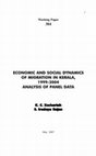 Research paper thumbnail of can be downloaded from the Centre’s website (www.cds.edu) 3ECONOMIC AND SOCIAL DYNAMICS OF MIGRATION IN KERALA, 1999-2004 ANALYSIS OF PANEL DATA