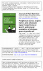 Research paper thumbnail of Phosphorus source, organic matter, and arbuscular mycorrhiza effects on growth and mineral acquisition of chickpea grown in acidic soil