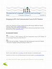 Research paper thumbnail of Designing an EFL Oral Communication Course for ELT Students, JLTL, Vol: 12, No: 2