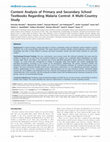 Research paper thumbnail of Content Analysis of Primary and Secondary School Textbooks Regarding Malaria Control: A Multi-Country Study