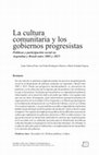 Research paper thumbnail of La Cultura Comunitaria y los Gobiernos Progresistas: Políticas y Participación Social en Argentina y Brasil Entre 2003 y 2015