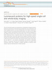 Research paper thumbnail of Luminescent proteins for high-speed single-cell and whole-body imaging