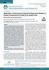 Research paper thumbnail of Application of Hierarchical Polynomial Regression Models to Predict Transmission of COVID-19 at Global Level