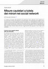 Research paper thumbnail of Misure cautelari a tutela dei minori nei social network