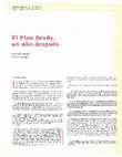 Research paper thumbnail of El Plan Brady ,-un ano