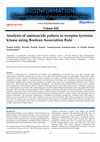 Research paper thumbnail of Analysis of aminoacids pattern in receptor tyrosine kinase using Boolean Association Rule