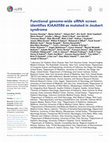 Research paper thumbnail of Functional genome-wide siRNA screen identifies KIAA0586 as mutated in Joubert syndrome