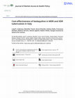 Research paper thumbnail of Cost-effectiveness of bedaquiline in MDR and XDR tuberculosis in Italy