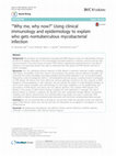 Research paper thumbnail of Why me, why now?" Using clinical immunology and epidemiology to explain who gets nontuberculous mycobacterial infection