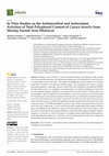 Research paper thumbnail of In Vitro Studies on the Antimicrobial and Antioxidant Activities of Total Polyphenol Content of Cynara humilis from Moulay Yacoub Area (Morocco)