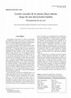 Research paper thumbnail of Lesión vascular de la arteria ilíaca interna luego de una discectomía lumbar: presentación de un caso