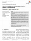 Research paper thumbnail of PEEK materials as an alternative to titanium in dental implants: A systematic review