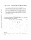 Research paper thumbnail of Path Properties of a Generalized Fractional Brownian Motion