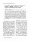 Research paper thumbnail of Effects of Additives and Coagulant Temperature on Fabrication of High Performance PVDF/Pluronic F127 Blend Hollow Fiber Membranes via Nonsolvent Induced Phase Separation