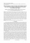 Research paper thumbnail of Effect of Geogebra on Senior Secondary School Students Interest and Achievement in Statistics in Makurdi Local Government Area of Benue State, Nigeria