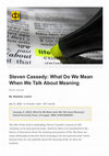 Research paper thumbnail of Review: What Do We Mean When We Talk About Meaning? - Steven Cassedy (OUP, 2022)