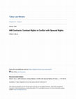 Research paper thumbnail of Will Contracts: Contract Rights in Conflict with Spousal Rights