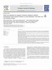 Research paper thumbnail of Renal iron deposition by magnetic resonance imaging in pediatric β-thalassemia major patients: Relation to renal biomarkers, total body iron and chelation therapy