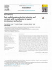 Research paper thumbnail of Beta oscillations precede joint attention and correlate with mentalization in typical development and autism