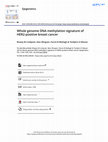 Research paper thumbnail of Whole genome DNA methylation signature of HER2-positive breast cancer