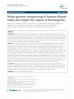 Research paper thumbnail of Whole-genome resequencing of Hanwoo (Korean cattle) and insight into regions of homozygosity