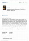 Research paper thumbnail of PALGRAVE STUDIES IN MEDIEVAL AND EARLY MODERN MEDICINE (PSMEMM) Editors: Jonathan Barry & Fabrizio Bigotti