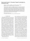 Research paper thumbnail of Nanocrystal Growth in Thermally Treated Fe75Ni2Si8B13C2 Amorphous Alloy