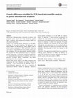 Research paper thumbnail of Genetic differences stratified by PCR-based microsatellite analysis in gastric intramucosal neoplasia