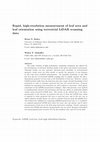 Research paper thumbnail of Rapid, high-resolution measurement of leaf area and leaf orientation using terrestrial LiDAR scanning data