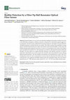 Research paper thumbnail of Biofilm Detection by a Fiber-Tip Ball Resonator Optical Fiber Sensor