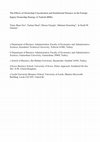 Research paper thumbnail of The effects of ownership concentration and institutional distance on the foreign entry ownership strategy of Turkish MNEs