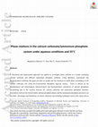 Research paper thumbnail of Phase relations in the calcium carbonate/ammonium phosphate system under aqueous conditions and 25°C