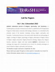 Research paper thumbnail of Call for Papers