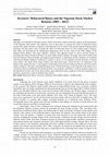 Research paper thumbnail of Investors’ Behavioral Biases and the Nigerian Stock Market Returns (2002 – 2012)