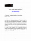 Research paper thumbnail of Drive: urban experience and the automobile