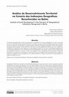 Research paper thumbnail of Análise do Desenvolvimento Territorial no Cenário das Indicações Geográficas Reconhecidas na Bahia