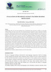 Research paper thumbnail of Evaluation of Pre-Service Science Teachers' Reading Motivation