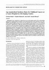 Research paper thumbnail of Age-standardized incidence rates for childhood cancers at a cancer hospital in a developing country