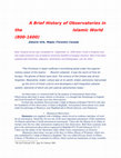 Research paper thumbnail of A Brief History of Observatories in the Islamic World