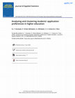 Research paper thumbnail of Analyzing and clustering students' application preferences in higher education