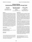 Research paper thumbnail of Giving is Caring: Understanding donation behavior through email